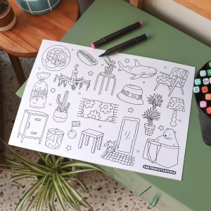Furniture Store Colouring Sheet