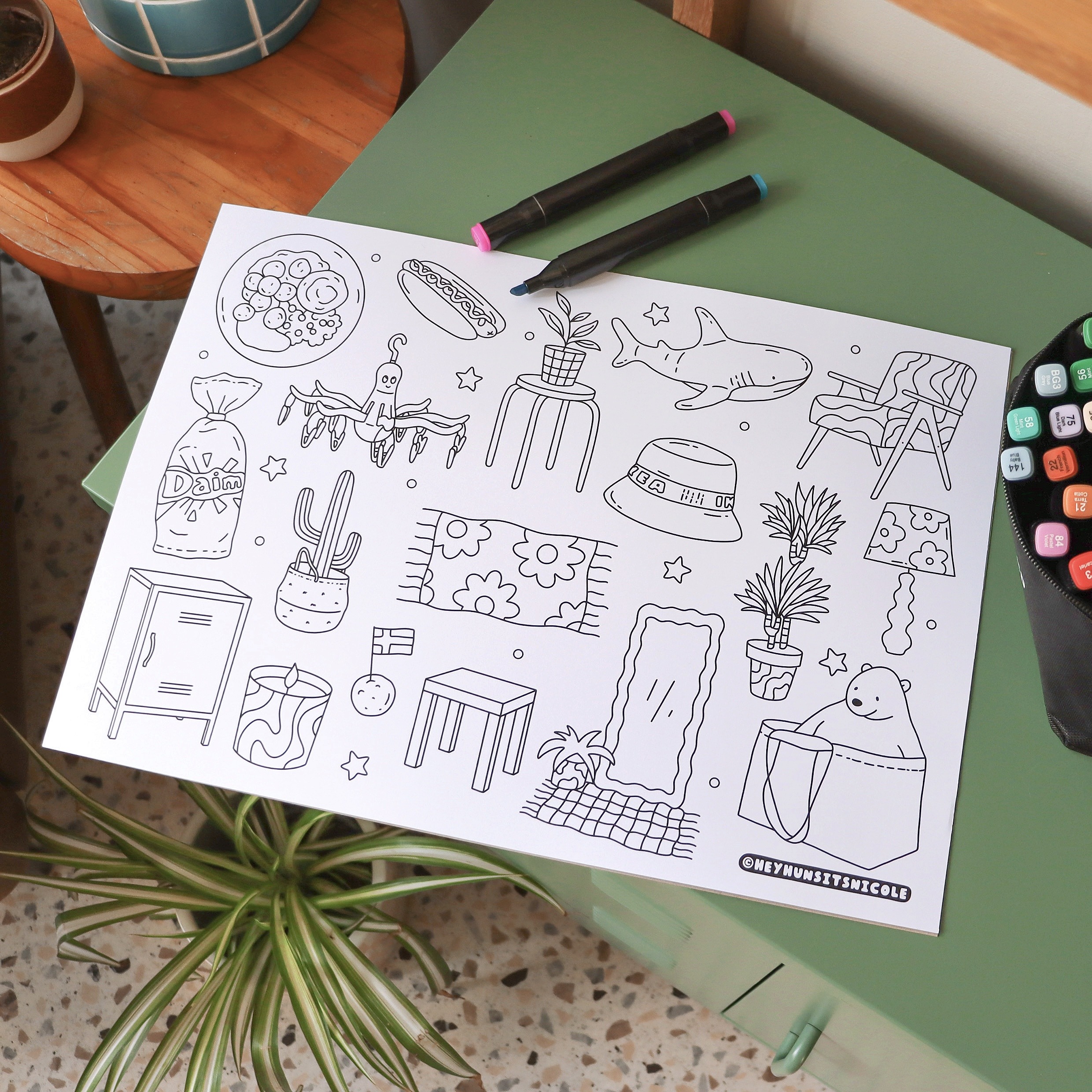 Furniture Store Colouring Sheet - Image 1