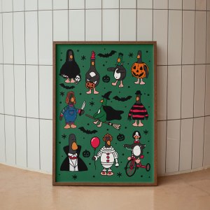 Spooky Chicken Print